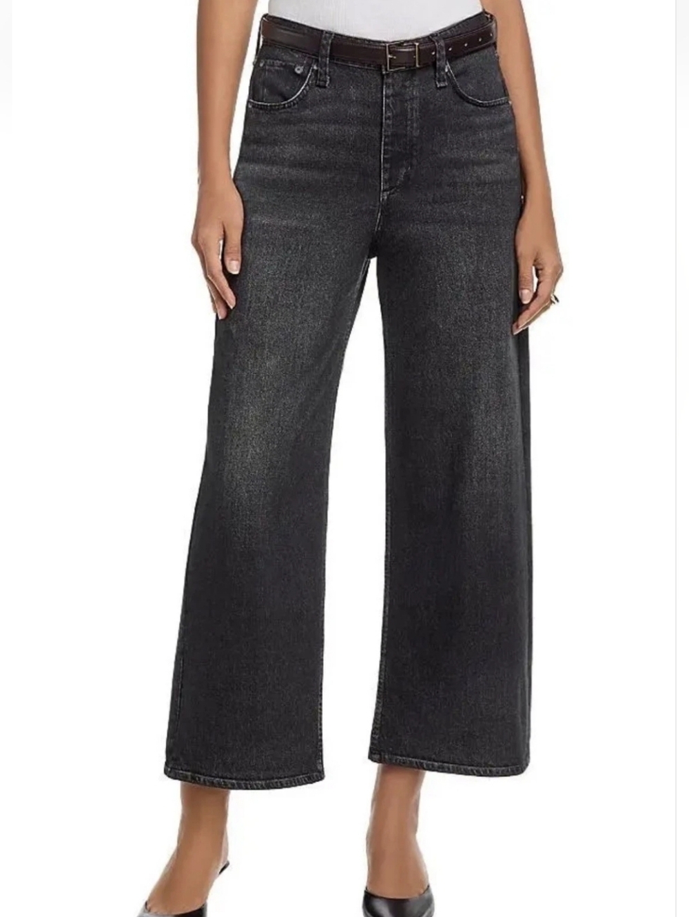 Rag & Bone Cotton Terry Andi Wide Leg Miramar Denim NWT Size 27
